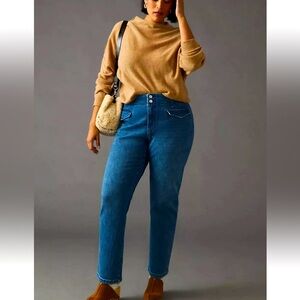 Maeve by Anthropologie BOMBSHELL JEANS Slim Straight High Rise Size 16W EUC